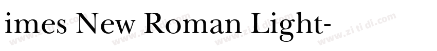 imes New Roman Light字体转换